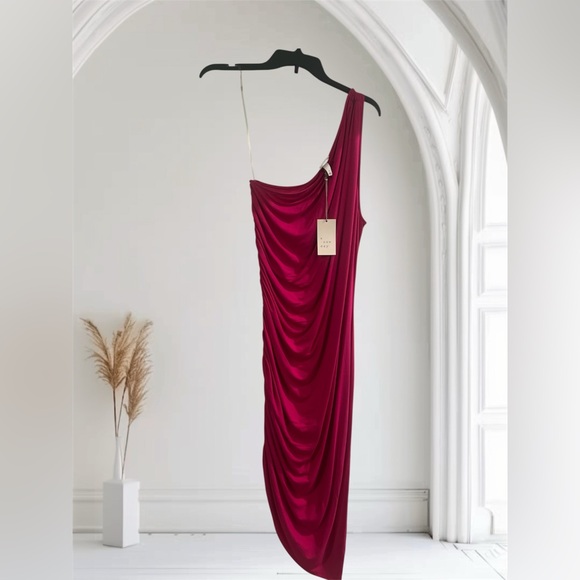 a new day Dresses & Skirts - Dark Pink One-Shoulder Dress